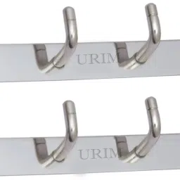 Stainless Steel 6 Pin Cloth Hanger Wall Mounted Bathroom Cloth Hanger,Coth Wall Hook,Door Hooks Rail for Hanging Keys,Clothes,Towel (Pack of 2) Door Hanger-image-81