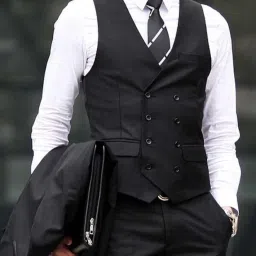 Self Design Men Waistcoat-image-10