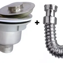 304 Extra Heavy Stainless Steel 4 inch Sink Waste Coupling With Bucket /Jali For Kitchen Sink / Wash Basin / Drain + PVC CHROME Waste Pipe (COMBO) Cartridge Faucet-image-21