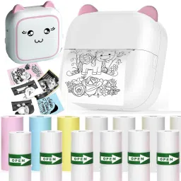 Zomei Portable Bluetooth Thermal Mini Printer Compact Pink ZEITEL Thermal Mini Printer-8