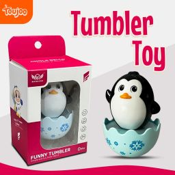 Tumbler Toy Rattle for Infants Cute Penguin Design, Safe & Durable Wobble Play Rattle-19