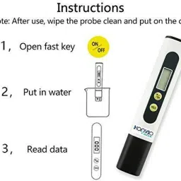 konvio neer Total Dissolved Solids Meter with pH Universal Roll for Water Quality Testing Digital pH Meter image 2