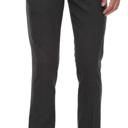 Men Slim Fit Grey Viscose Rayon Trousers-image-36