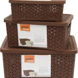 Plastic Keep All Big, Small & Mini ,Brown Storage Basket-image-73