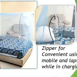 Nylon Adults Washable 4X6 (FT) SINGLE COT MOSQUITO NET Mosquito Net-image-67