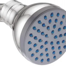 Overhead Shower Continental 3.5 Inch Round Brass (Only Showerhead) Metallic Silver Finish with Grey Face Fixed Mount-picture-11