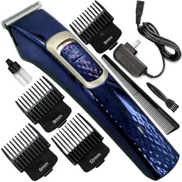 QGS Men’s Rechargeable AU Powerful Hair Clipper Beard Moustache Hair Cutting Trimmer Fully Waterproof Grooming Kit 320 min Runtime 5 Length Settings-image-47