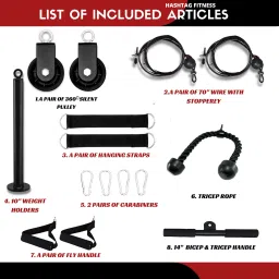 hashtag fitness cable Pulley system lateral pulldown with 360° rotation portable gym pulley Lat Pulldown image 2
