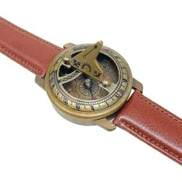 Sundial Compass Steampunk Sundial Clock Wrist Watch Brass Antique Unique Gift Compass-20