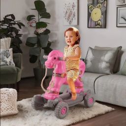 2 in 1 Baby Horse Rider Rocker for Kids 1-3 Years Birthday Gift for Kids ride on toy with lagam Tricycle-picture-17