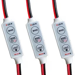 (3 Pieces) 5 Speed & 6 Modes LED Strip Light Flasher Blinker Strip Controller Micro Controller Board Electronic Hobby Kit-0