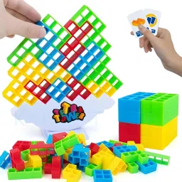 Tetra Tower Stack and Balance Game, 16 Building Blocks for Kids-10