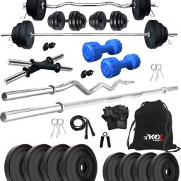 30 kg PVC 30 KG COMBO 2 With PVC Dumbbells Home Gym Combo-image-74