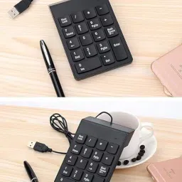 WEFLY Wired Numeric Keypad Slim Mini Number Pad Digital Keyboard 18 Keys Laptop Laptop Keyboard Replacement Key image 5