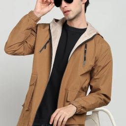 Ekom Solid Men Wind Cheater-image-77