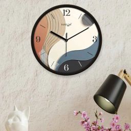 random Multicolour Modern Plastic Stylish Non Ticking Silent Analog Wall Clock -12 inch-picture-31