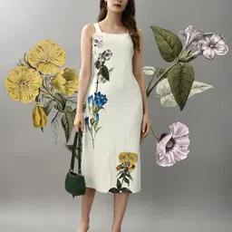 attire empire Women Bodycon White Midi/Calf Length Dress-picture-10
