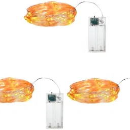 20 LEDs 2.03 m Yellow Steady String Rice Lights-6