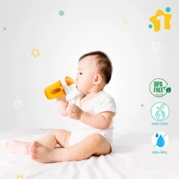 1st step Matte Collection BPA Free Polypropylene Soft Straw Sipper with Twin Handles for Easy Grip image 3