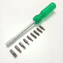 Bit Driver Set with 9 Hardened and Tempered Bits Taparia Combination Screwdriver Set-15