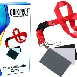 quikprof 3 in 1 Digital White Black Grey Balance Cards, color calibration 8.5 cm x 5.4 cm Grey Card-image-2