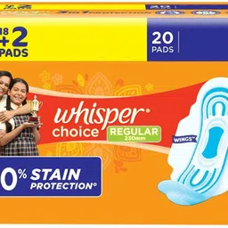 whisper CHOICE REGULAR, UPTO 100% STAIN PROTECTION ALL DAY Sanitary Pad-picture-17
