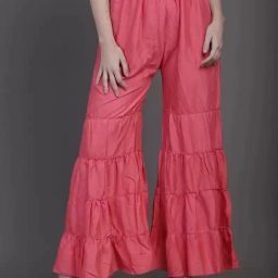 Women Regular Fit Pink Viscose Rayon Trousers-image-15