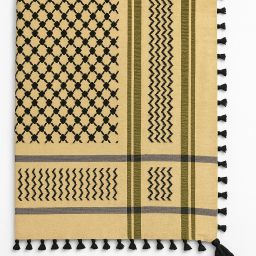 Embroidered, Self Design, Woven Polycotton Men Black, Yellow Fancy Scarf, Scarf, Bluetooth Scarf, Stole-35