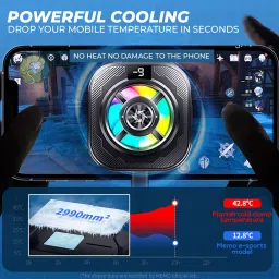 MOOZMOB SL39 Mobile Phone Cooler Fan Perfect for Mobile Gaming and Long Filming Phone Cooling Gadget USB Fan-image-15