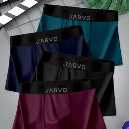 jarvo Pack of 4 Solid, Printed, Self Design Men Trunk-picture-22
