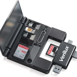 Zomei 5 in 1 Card Reader with Case for Micro SD SD Cards USB Type C Dual Plugs Card Reader image 1