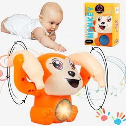 xortic 360 Rotating Wearing Glasses Tumbling Banana Monkey Toy with Lights & Music-picture-46