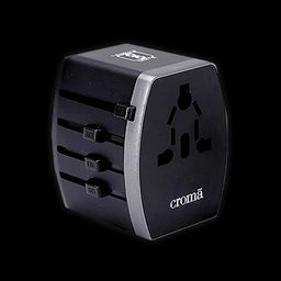 Croma Type A & Type C 4-Port Charger (Adapter Only, AC Outlet With Safety Shutter, Black)-28