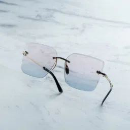 the magnifique Gradient, UV Protection, Mirrored Retro Square, Rectangular, Over-sized Sunglasses (Free Size) image 2