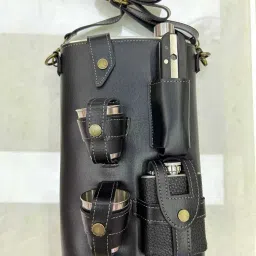 JGG Stainless Steel Leather 128 OZ/3600 ML (2HIP Flask 2 Glasses 1 Multi Tool) STAINLESS STEEL Hip Flask-image-24