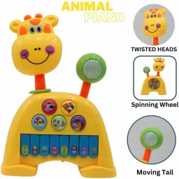 Light and Musical GIRAFFE Piano for kids and baby (yellow)-13