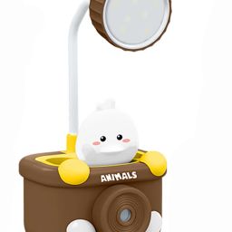 Study Desk LED Lamp Rechargeable with Pen Holder and Sharpener (Duck) Table Lamp Study Lamp-image-33
