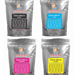 Momad Ultra dark toner powder suitable for konica minolta printers ( pack of 4 kg) Black + Tri Color Combo Pack Ink Toner Powder-2