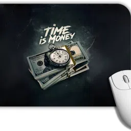 GROOFIEZ Time Is Money Mouse Pad Non-Slip Rubber Base for PC Laptop (9x7 inch) Non Slip Base Mousepad-image-35
