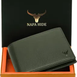 Men Casual Green Genuine Leather RFID Wallet - Regular Size-image-67
