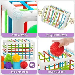 himanshu tex Shape Sorter Baby Blocks Colorful Textured Balls Sorting Games image 2