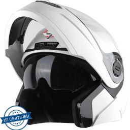 SBA-7 7Wings ISI Certified Flip-Up Helmet for Men and Women Motorbike Helmet-image-88