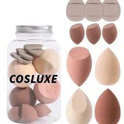 10Pcs Makeup Sponges Set 4 Blenders, 3 Mini Blenders, 3 Mini Finger Cushions-25