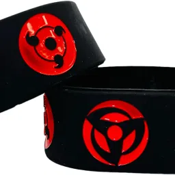 Anime Naruto Sharingan Silicon Bracelet Cosplay Accessory For Boys and Men Men & Women Wrist Band-image-13