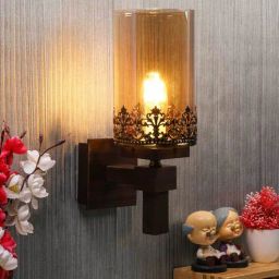 eliante by jainsons lights Wooden Wall Mounted Uplight Sconce (Brown)-picture-16