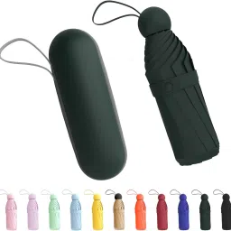 Pocket Travel Umbrella Windproof (Manual Open) Sun Rain Mini Ultra-Light 2 Fold Umbrella-image-32