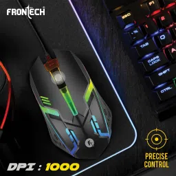 Frontech Dragon Warrior Wired Gaming - Keyboard, Mouse, Mouse Pad, Headphone (KB-0038) Combo Set image 3