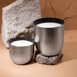seva home Heirloom Set Of 2 Metal Candles-picture-13