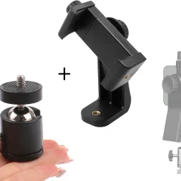 ZOKMOB Ball Head for Tripod with 360 Mobile Holder with Vertical and Horizontal Mode Tripod, Tripod Ball Head, Tripod Bracket, Tripod Clamp, Monopod, Monopod Kit, Tripod Kit-35