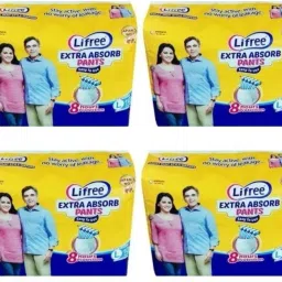Adult Pant Style Diaper Size Large, Set of 4 packs, 10 pcs per pack Total 40 pcs for waist size 30-39 inches Adult Diapers - L-26